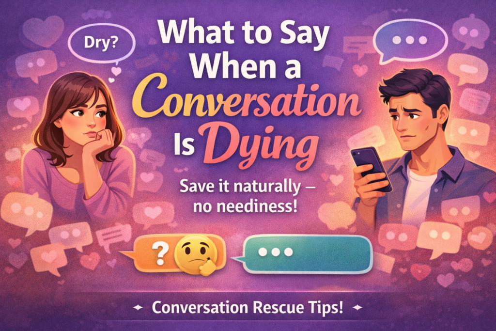 what to say when conversation is dying